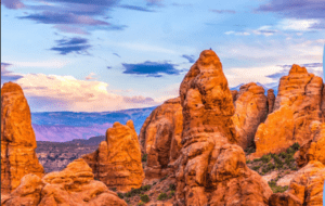 Scenic red rock formations viewed during one of the best Las Vegas sightseeing tours, showcasing the natural beauty surrounding the city