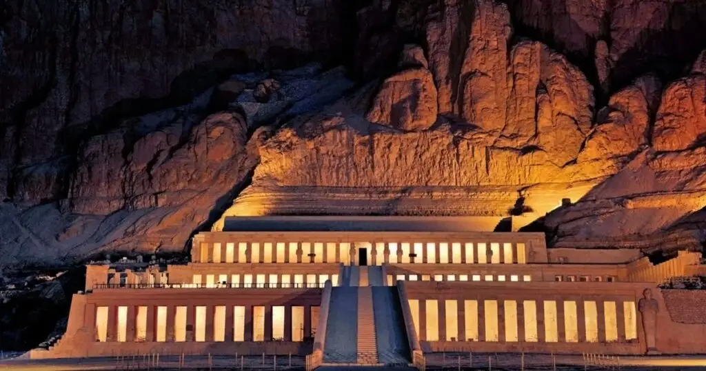 This impressive ancient structure, built during the reign of Queen Hatshepsut, is known for its unique design and historical significance in Egyptian architecture.